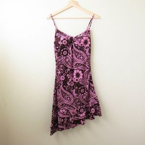 • VINTAGE • Flirty 90's Paisley Ruffle Dress